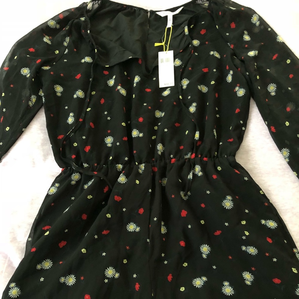 BCBG Black Floral Romper